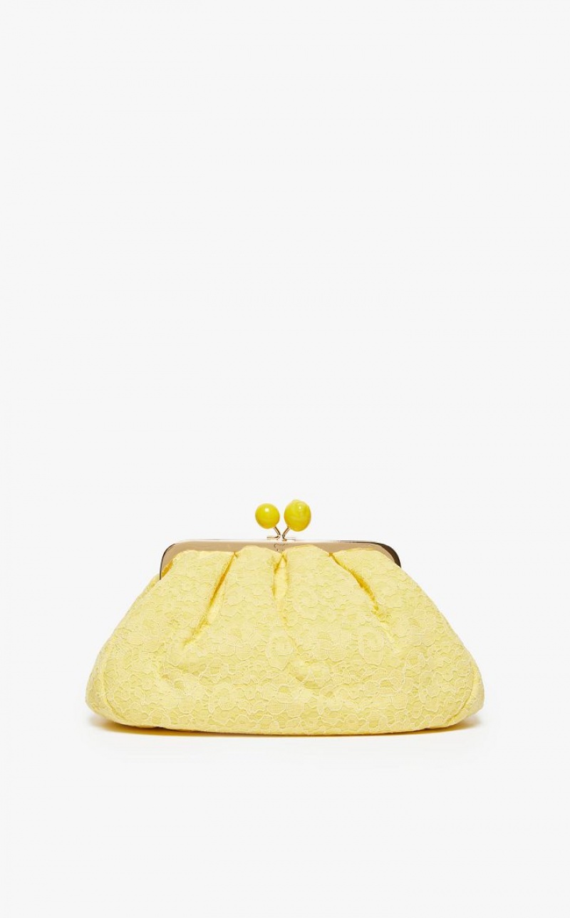 BRIGHT YELLOW MaxMara Hommage À La France Pasticcinoin Lace Weekend Bag | MMR594173