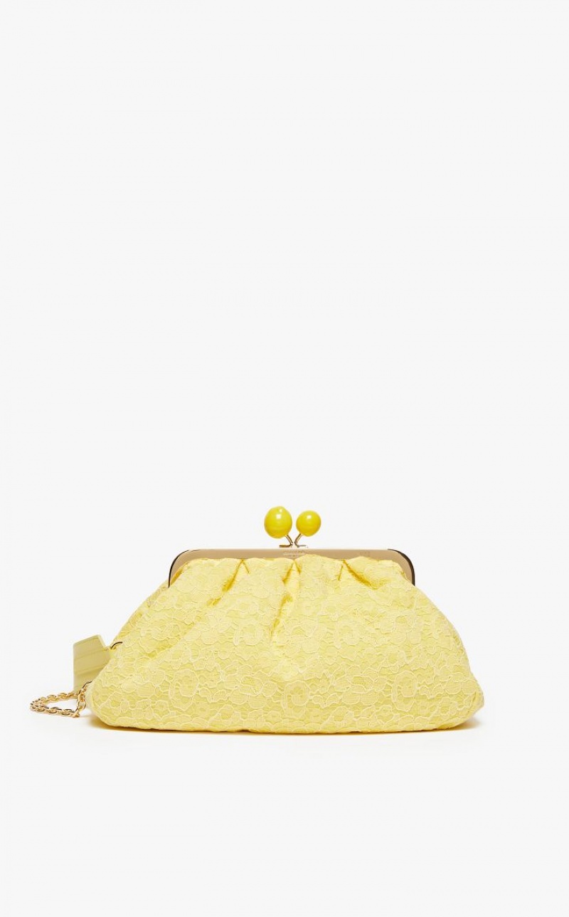 BRIGHT YELLOW MaxMara Hommage À La France Pasticcinoin Lace Weekend Bag | MMR594173