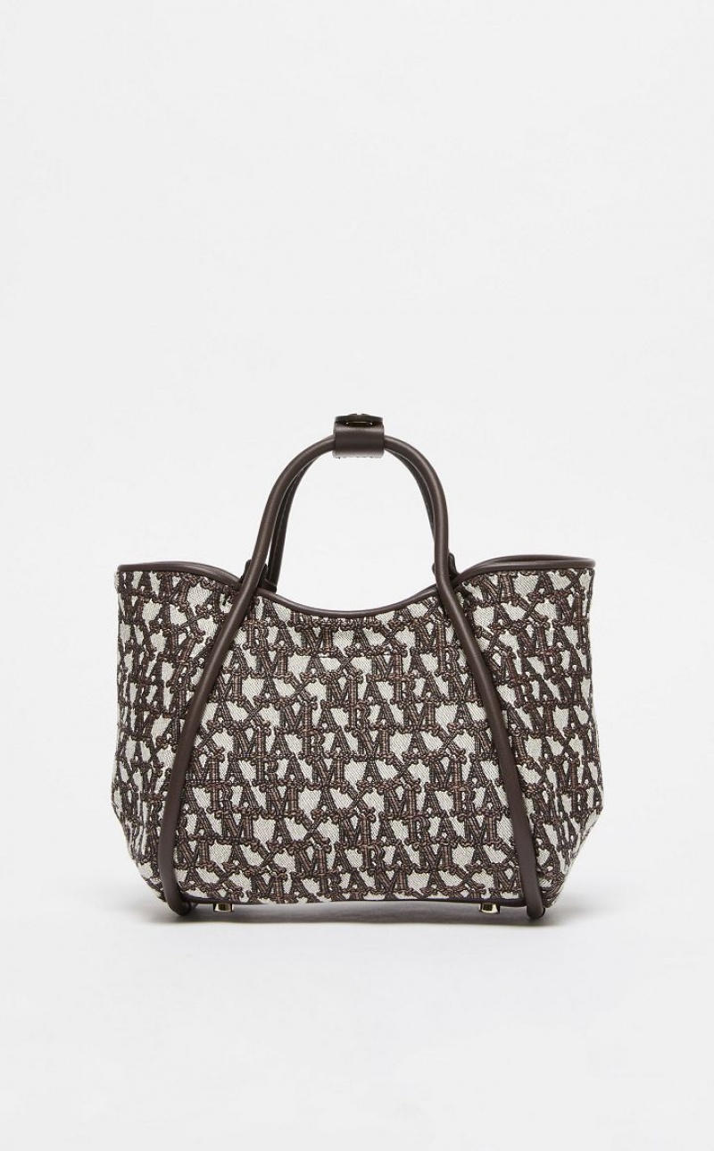 BROWN MaxMara In jacquard  Marine Bag | MMR594129