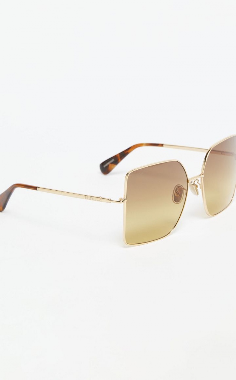 BROWN ORANGE MaxMara Metal Sunglasses | MMR594287