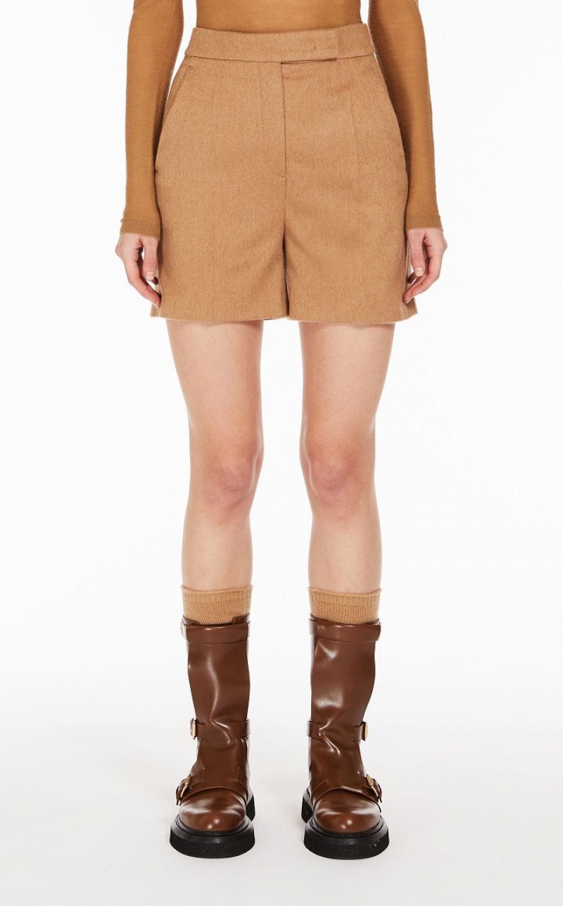 CAMEL MaxMara Camel Colour Shorts Trousers | MMR593737