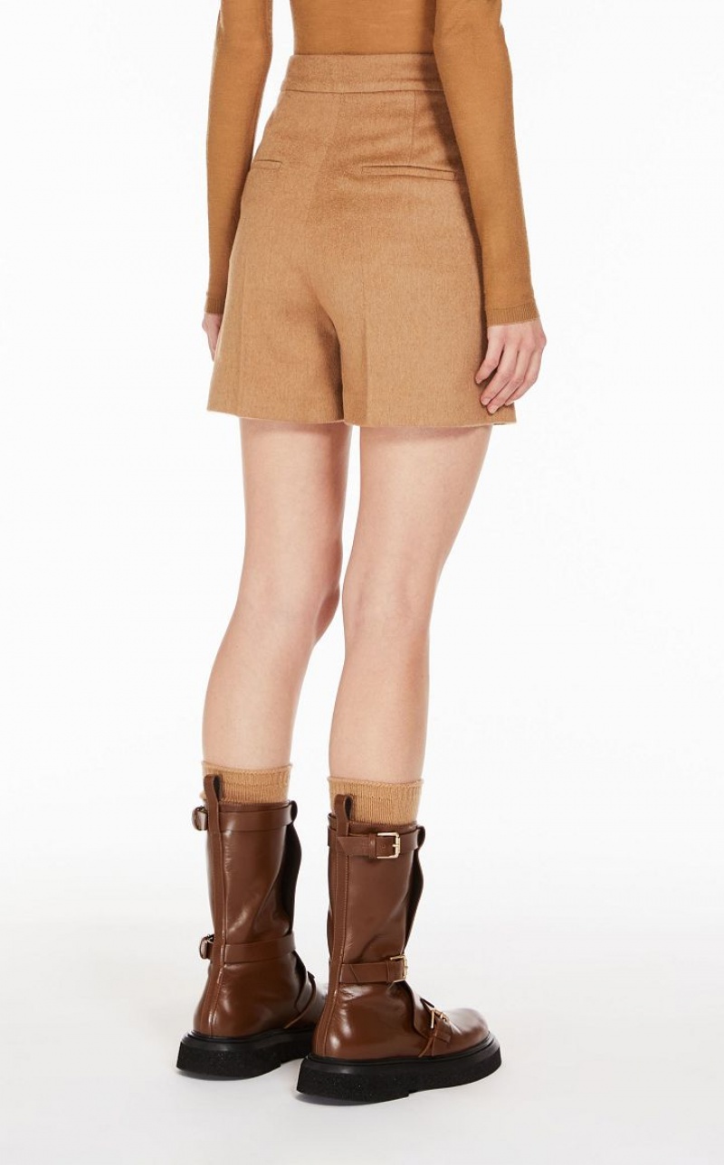 CAMEL MaxMara Camel Colour Shorts Trousers | MMR593737