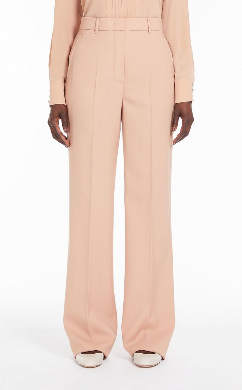 CAMEL MaxMara Long Wool Crepe Suit | MMR593534