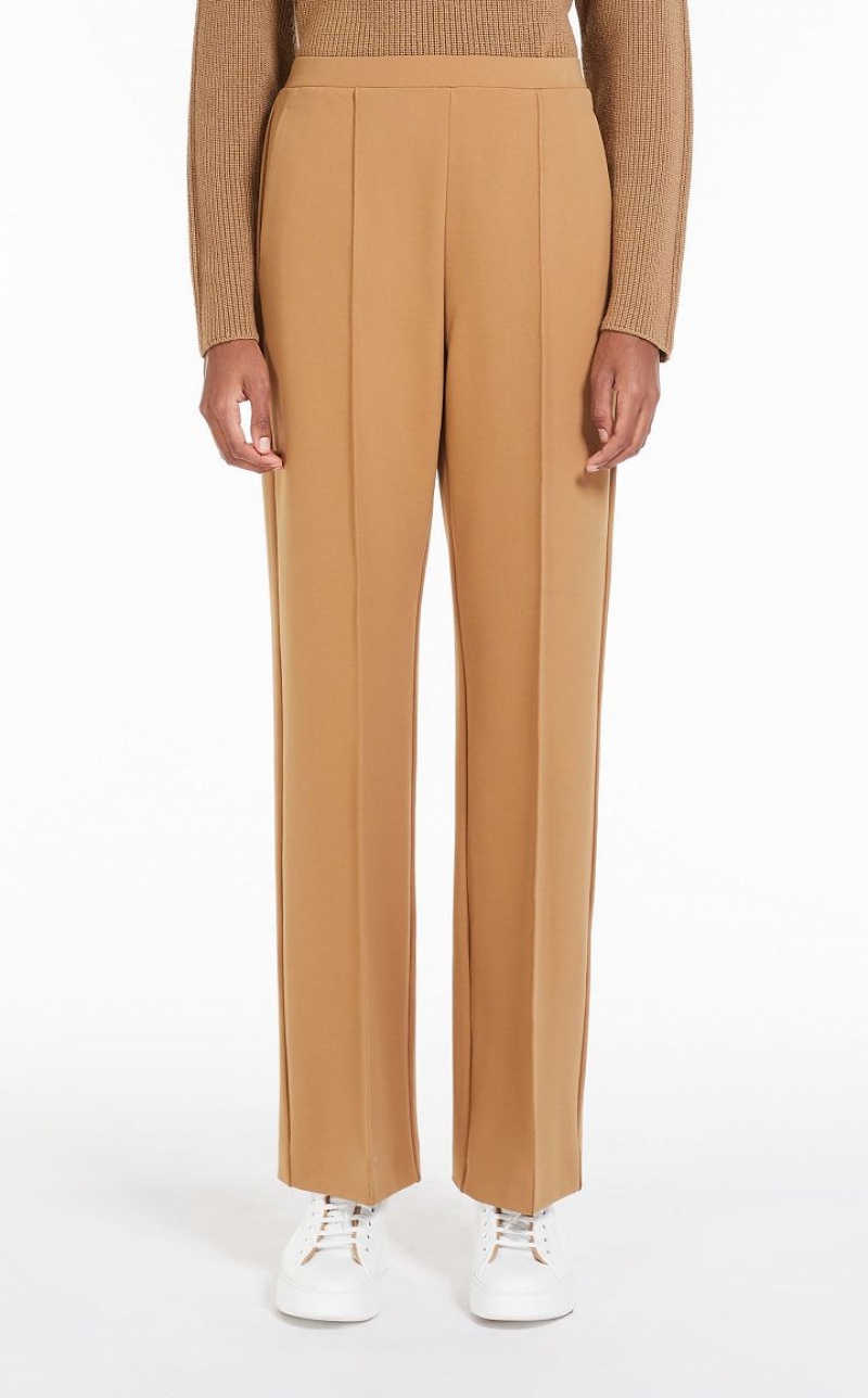 CAMEL MaxMara Milano-fabric Trousers | MMR593819