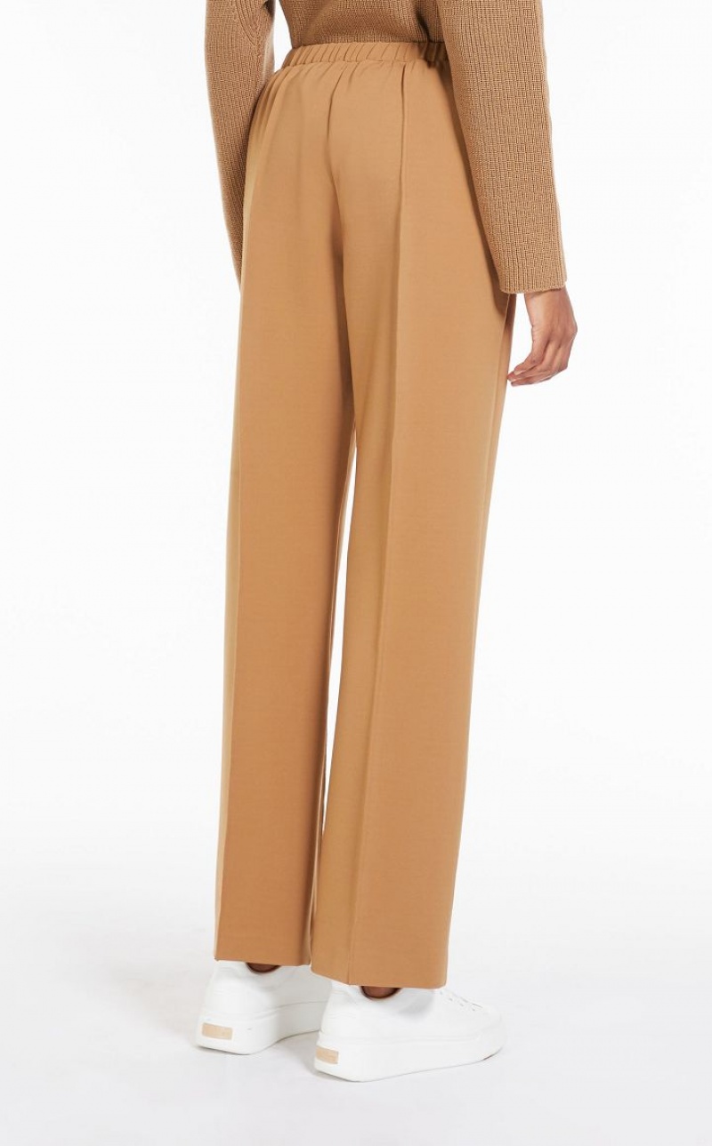 CAMEL MaxMara Milano-fabric Trousers | MMR593819