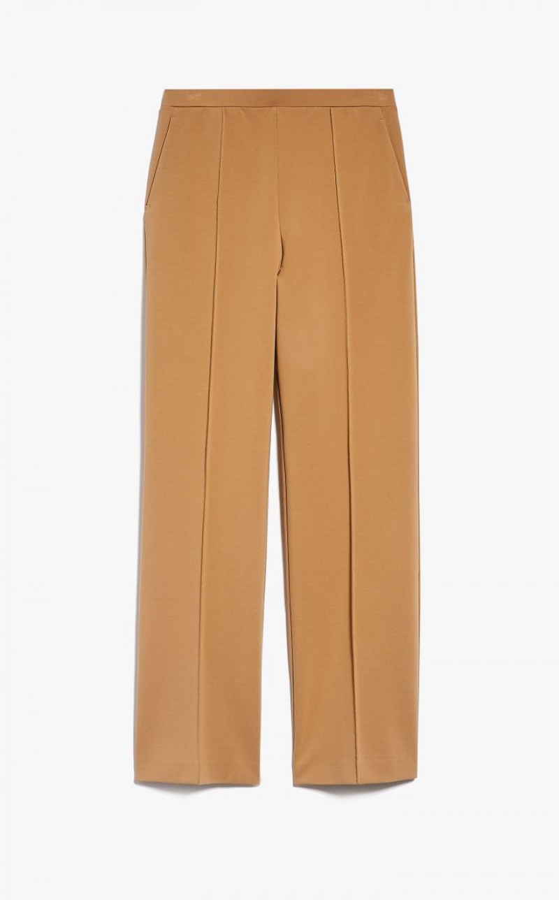 CAMEL MaxMara Milano-fabric Trousers | MMR593819