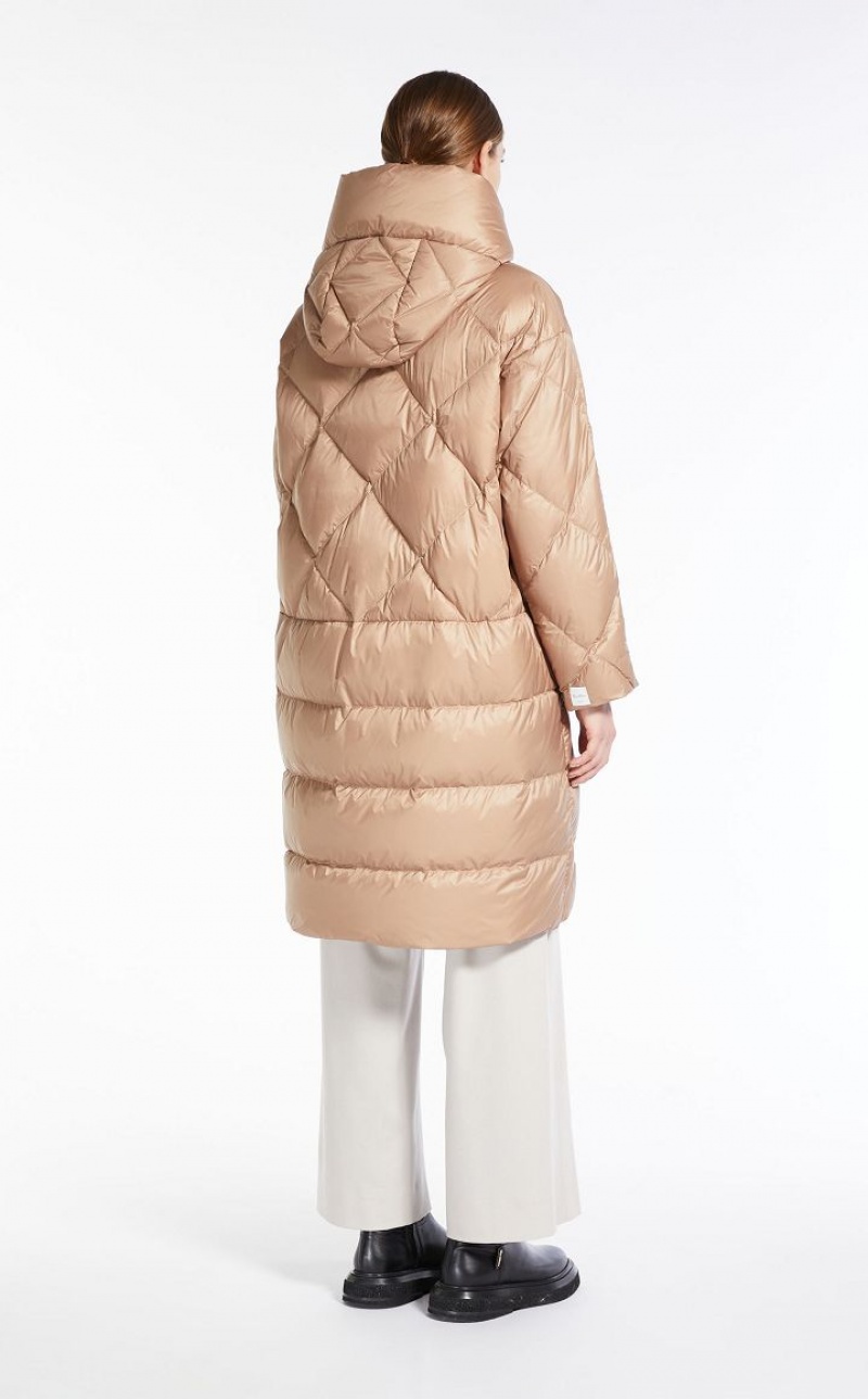 CAMEL MaxMara Parka In Quilted Water-resistant Canvas Padded | MMR593995