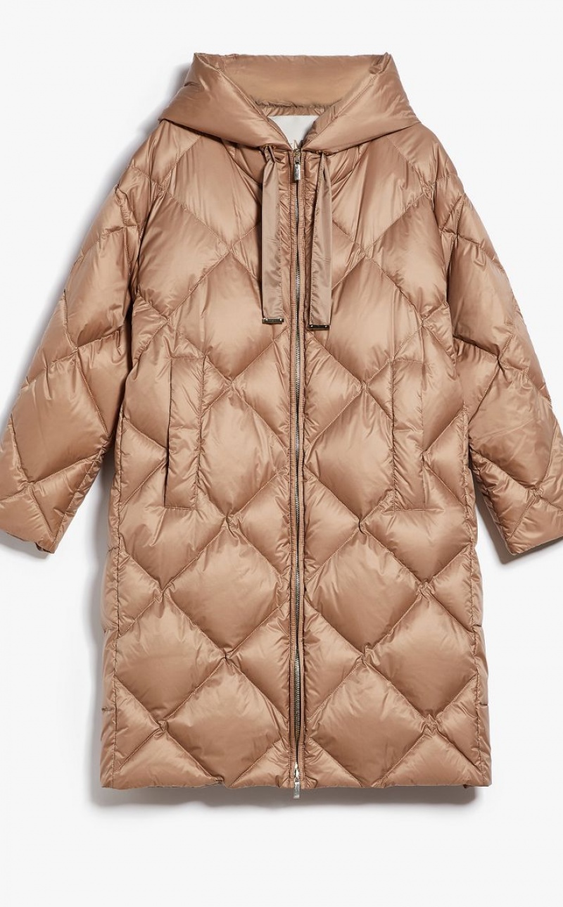 CAMEL MaxMara Parka In Quilted Water-resistant Canvas Padded | MMR593995