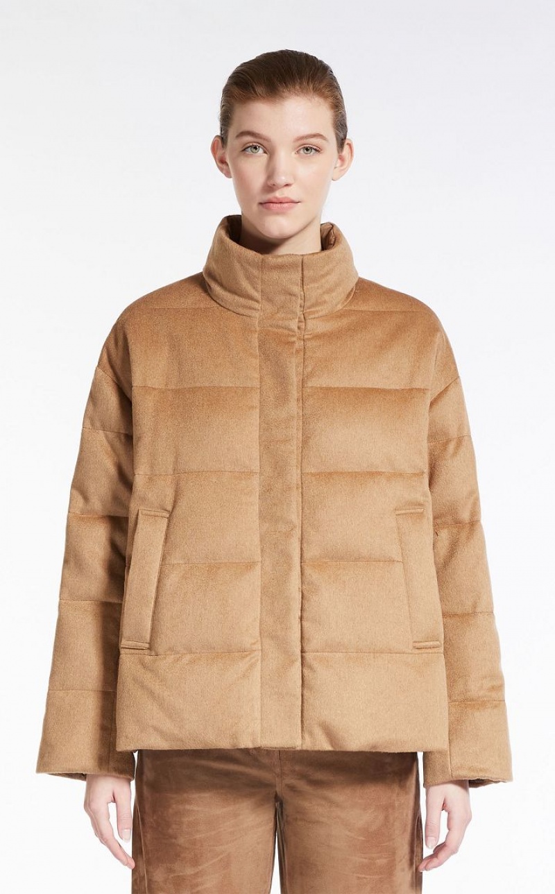 CAMEL MaxMara Reversible Camel Down Jacket Padded | MMR593966