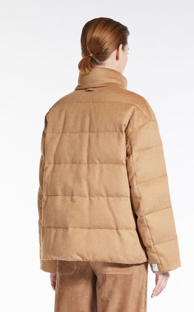 CAMEL MaxMara Reversible Camel Down Jacket Padded | MMR593966