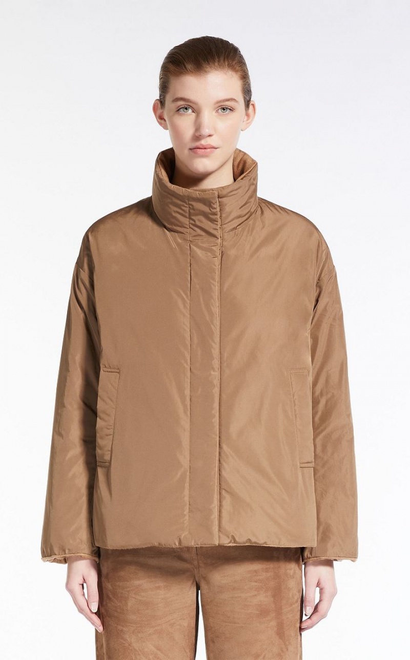 CAMEL MaxMara Reversible Camel Down Jacket Padded | MMR593966