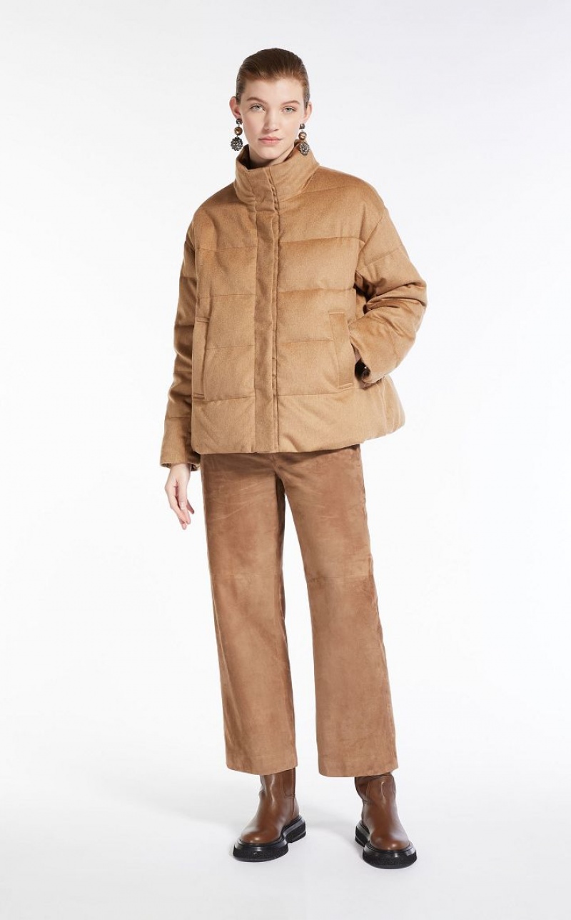 CAMEL MaxMara Reversible Camel Down Jacket Padded | MMR593966