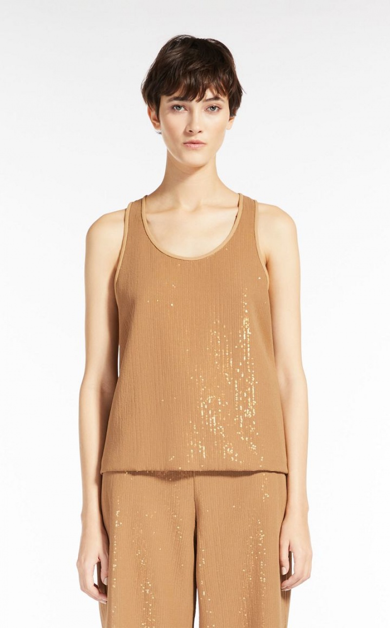 CAMEL MaxMara Sequinned Blouses | MMR593570