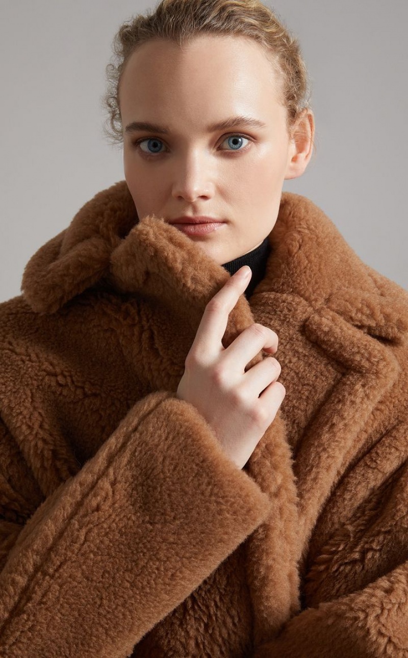 CAMEL MaxMara Teddy Bear Icon Coats | MMR593934