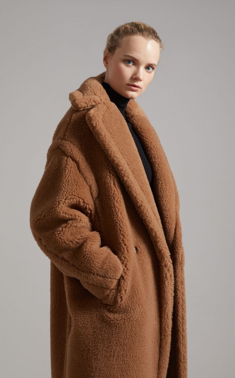 CAMEL MaxMara Teddy Bear Icon Coats | MMR593934