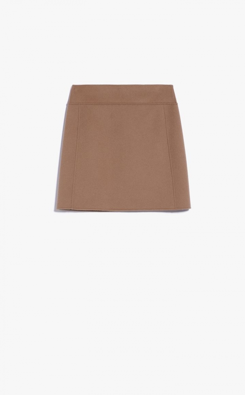 CAMEL MaxMara Wool Bodycon Skirts | MMR593702