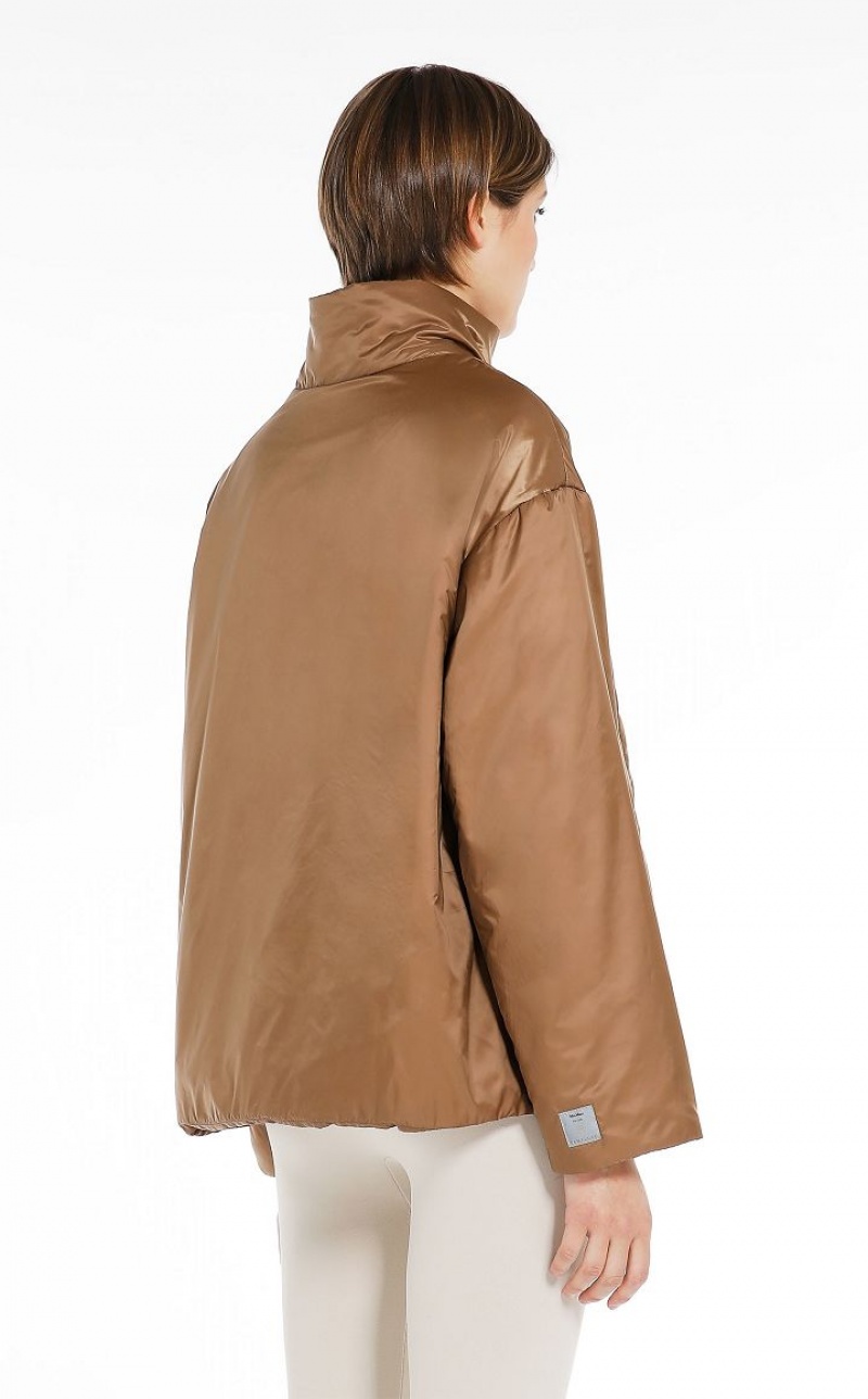 CARAMEL MaxMara Water-repellent Canvas Jacket Padded | MMR593983