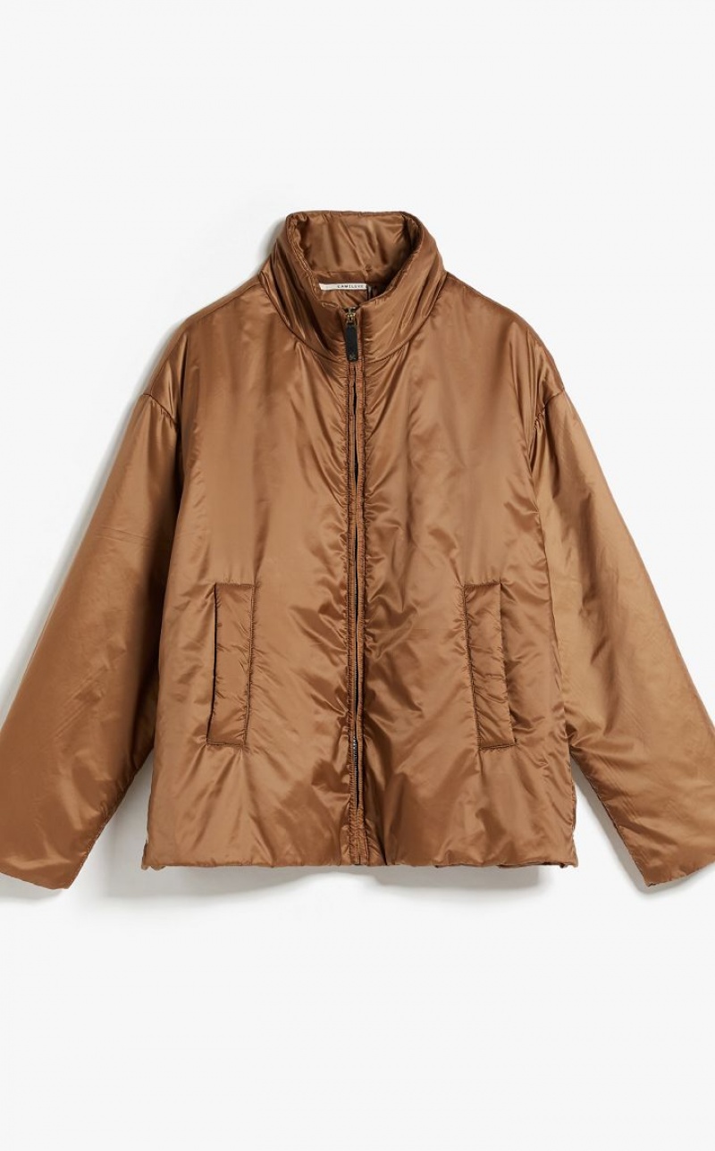 CARAMEL MaxMara Water-repellent Canvas Jacket Padded | MMR593983