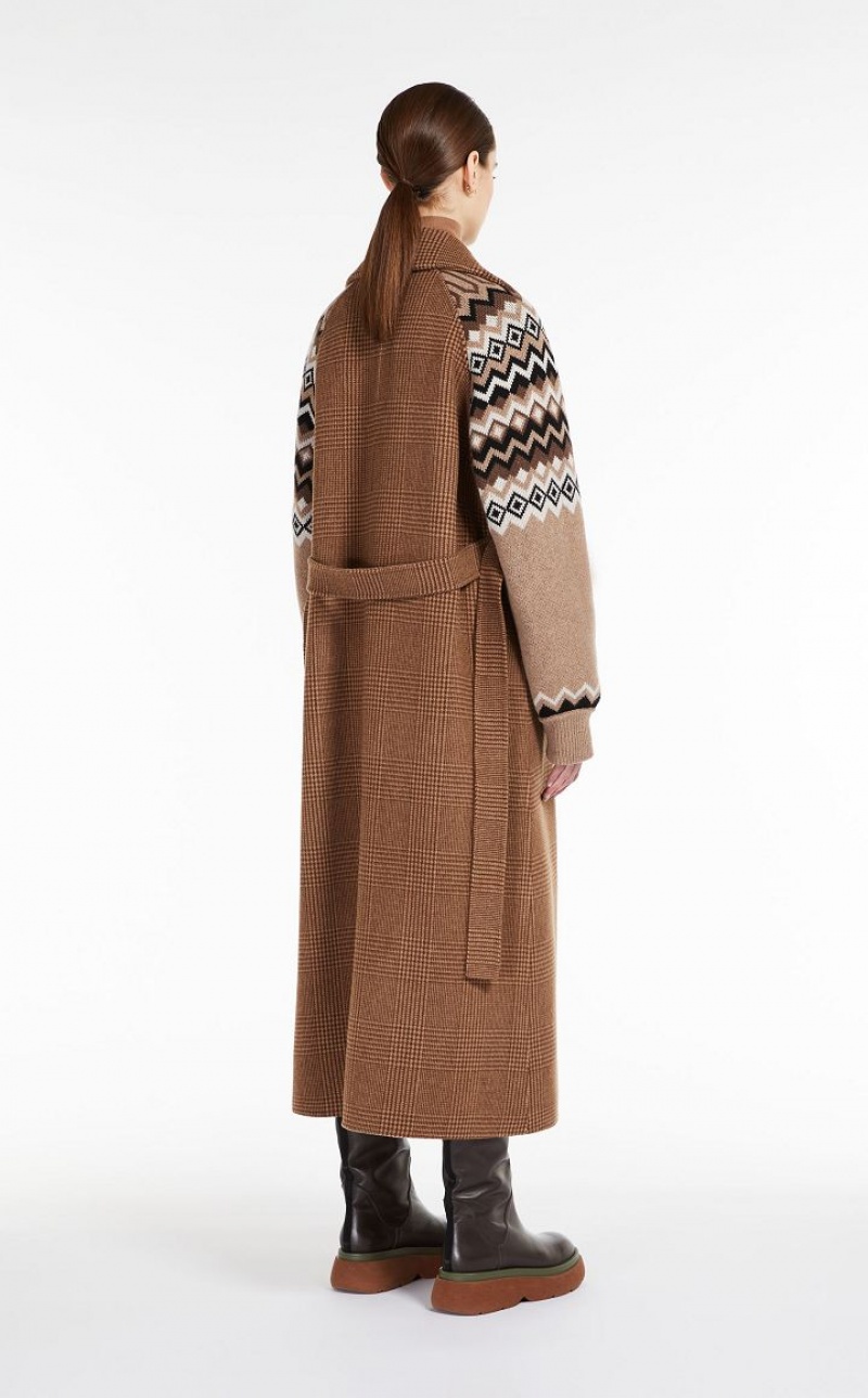 CARAMEL MaxMara Wool Broadcloth Coats | MMR593905