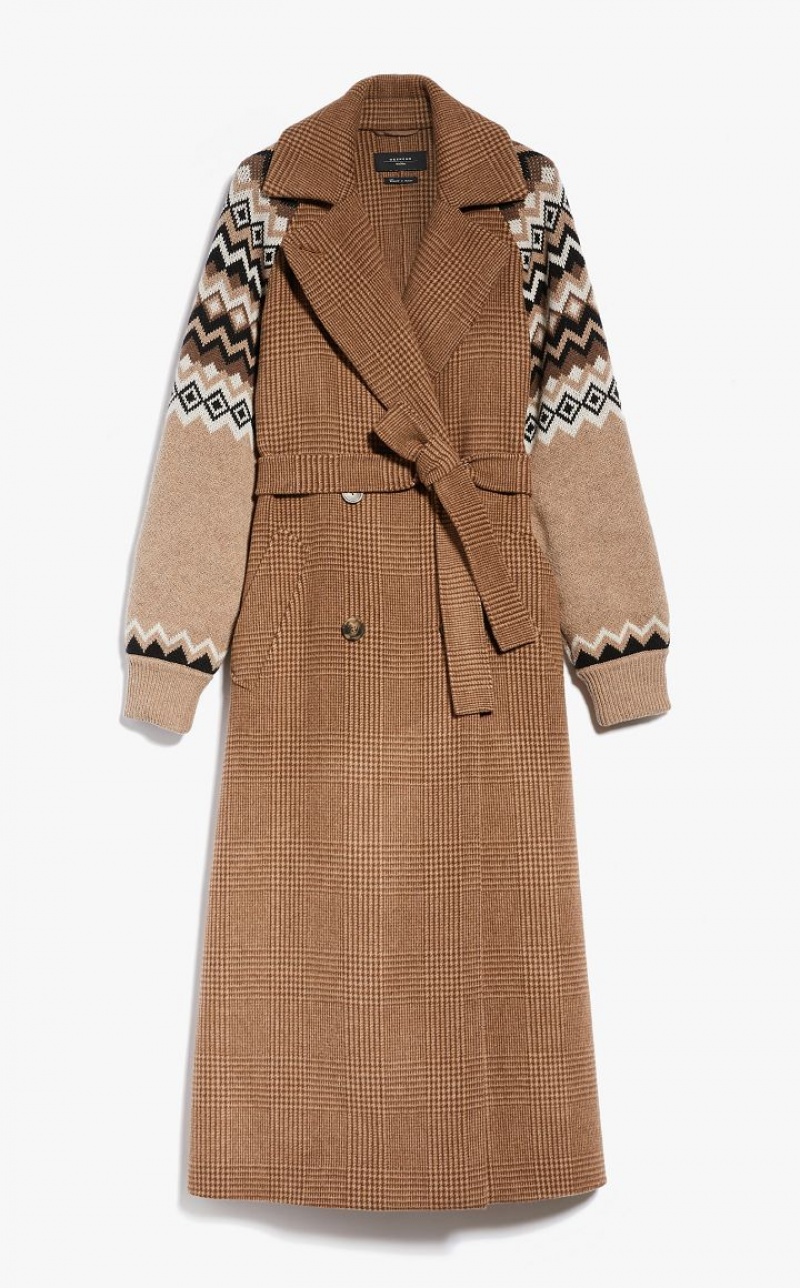 CARAMEL MaxMara Wool Broadcloth Coats | MMR593905