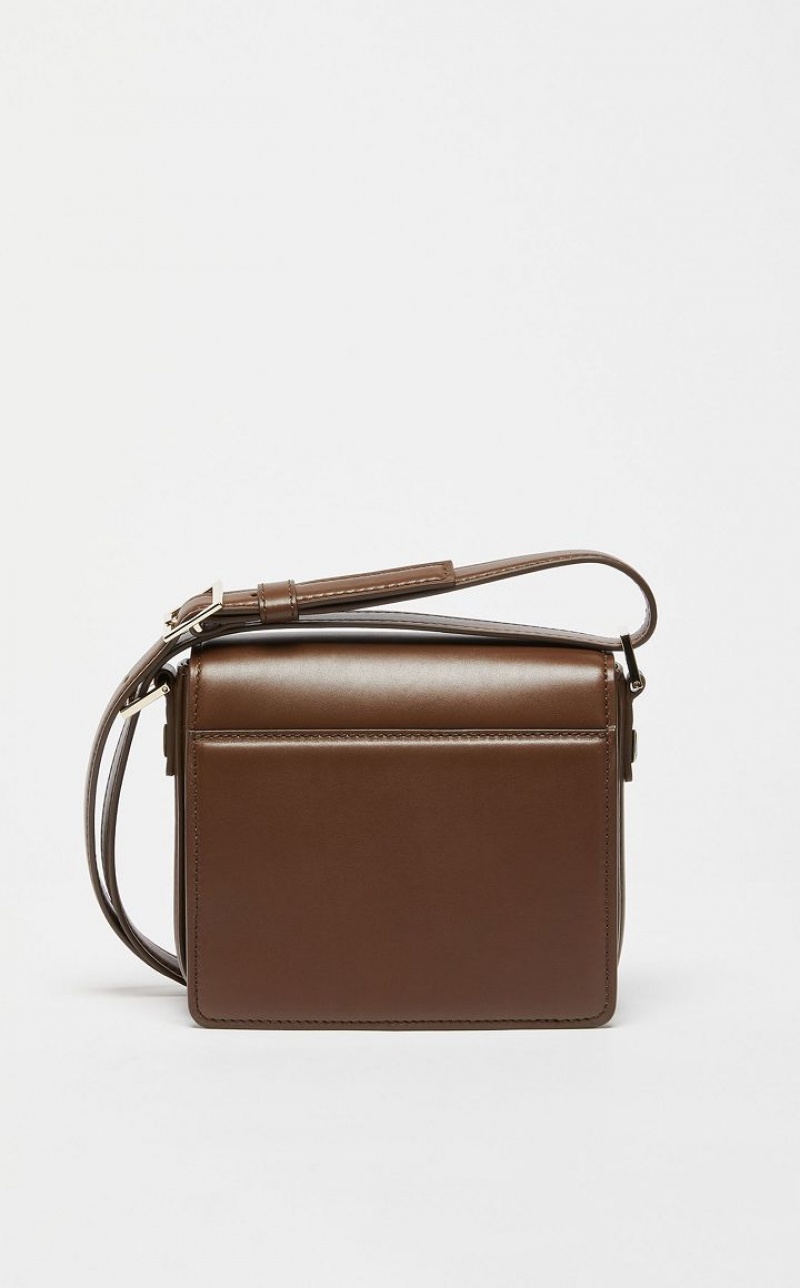 COFFEE MaxMara Small Leather MM Bag | MMR594118