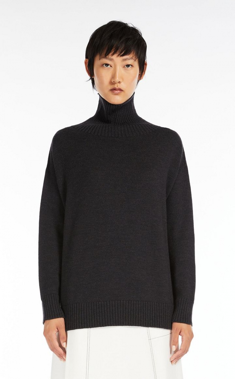 DARK GREY MaxMara Soft Wool Knitwear | MMR593439