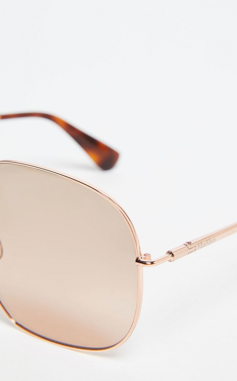 GOLD MaxMara Metal Sunglasses | MMR594290