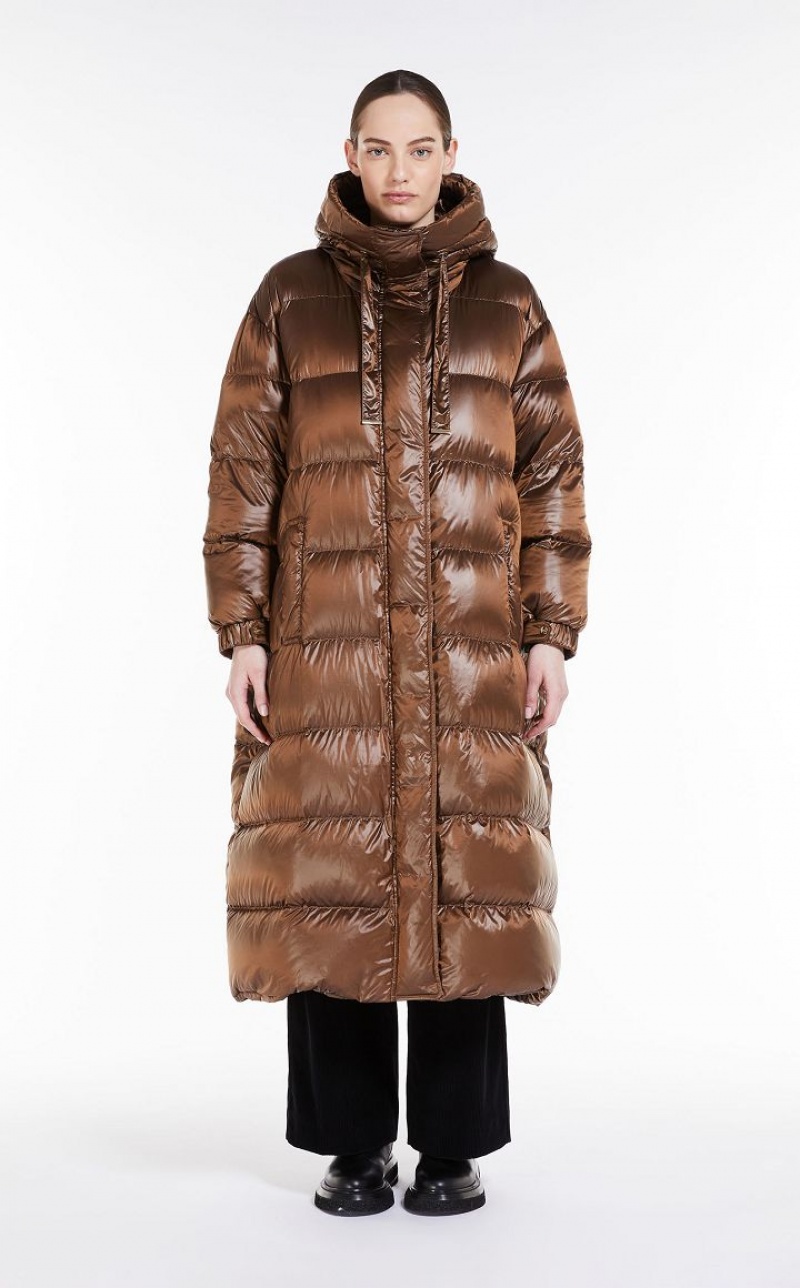 GOLD MaxMara Waterproof Nylon Parka Padded | MMR593980