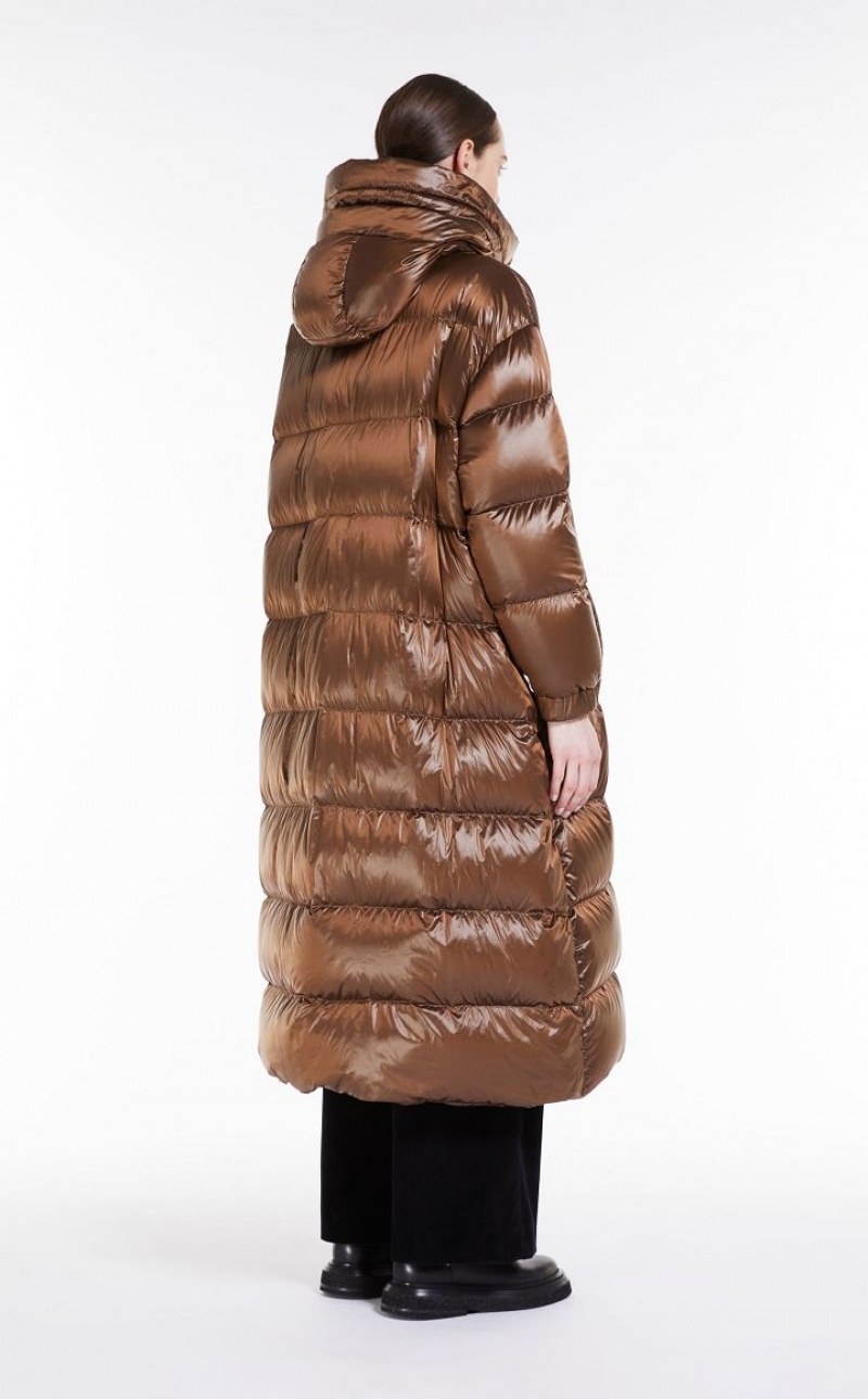 GOLD MaxMara Waterproof Nylon Parka Padded | MMR593980