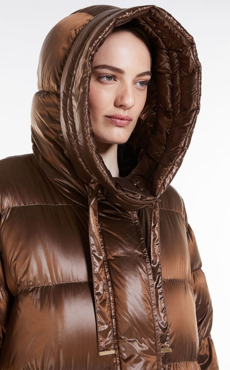 GOLD MaxMara Waterproof Nylon Parka Padded | MMR593980