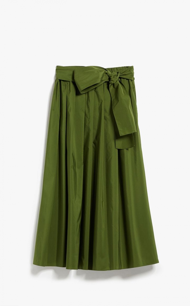 GREEN MaxMara Full In Taffeta Skirts | MMR593730