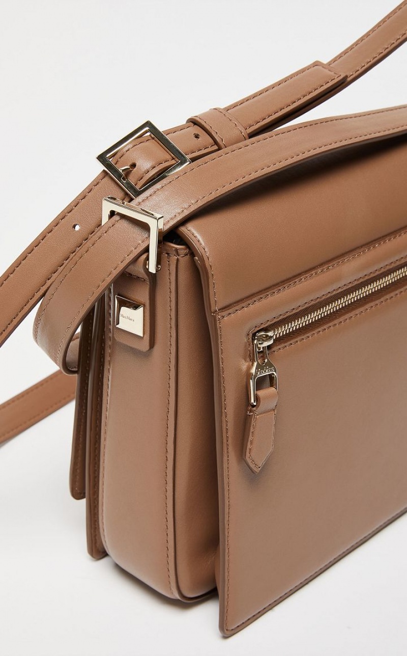 HAZELNUT BROWN MaxMara Leather MM Bag | MMR594121