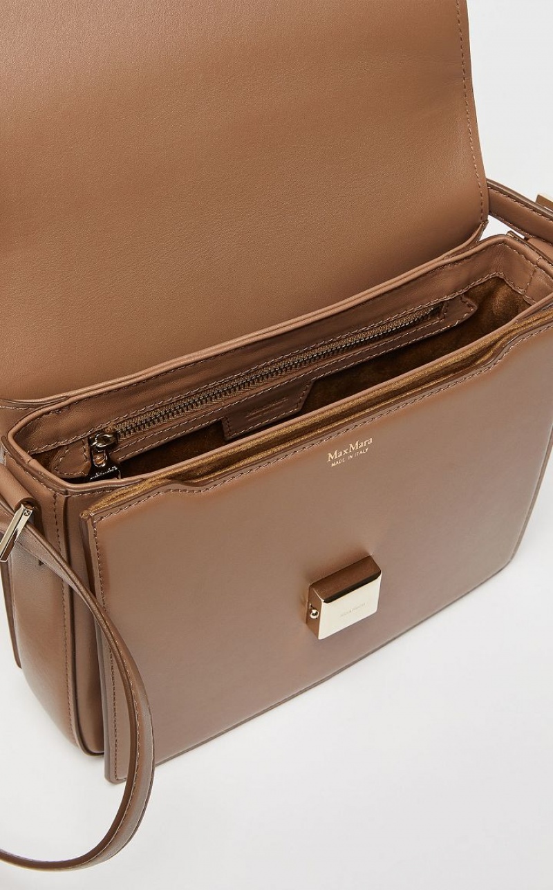 HAZELNUT BROWN MaxMara Leather MM Bag | MMR594121