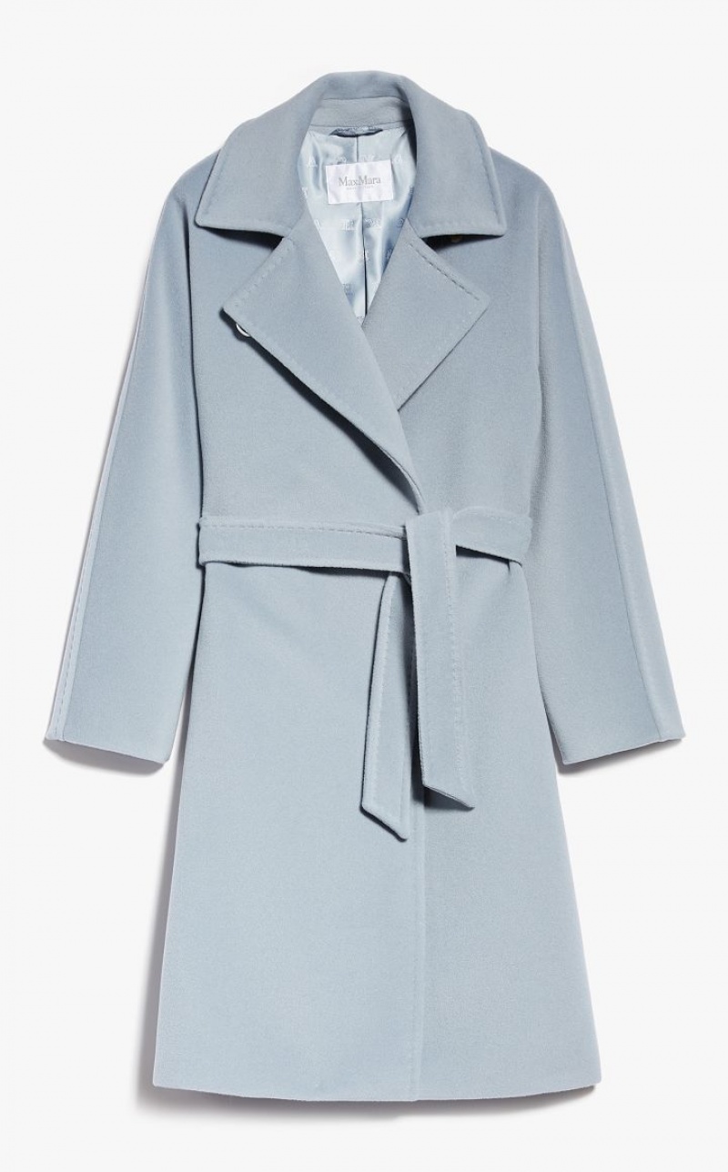 LIGHT BLUE MaxMara Cashmere And Wool Robe Coats | MMR593876