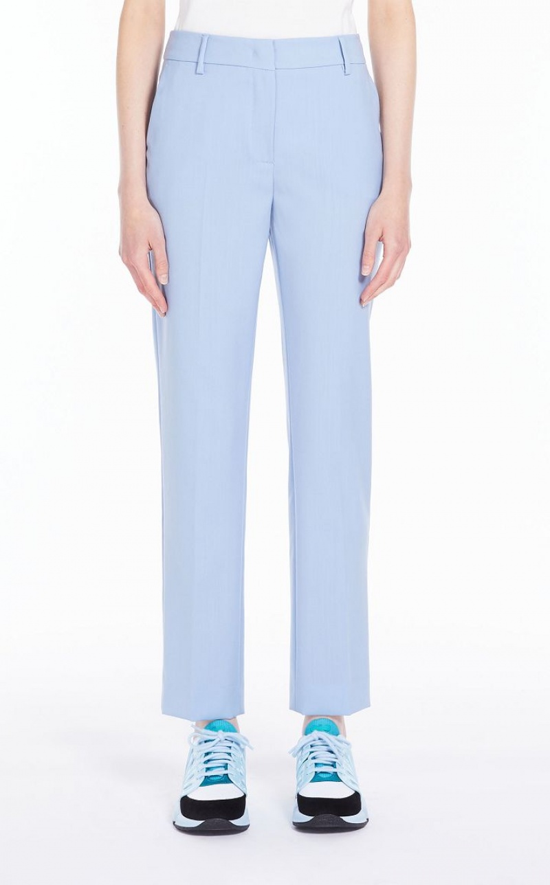 LIGHT BLUE MaxMara Wool Cigarette-cut Suit | MMR593504