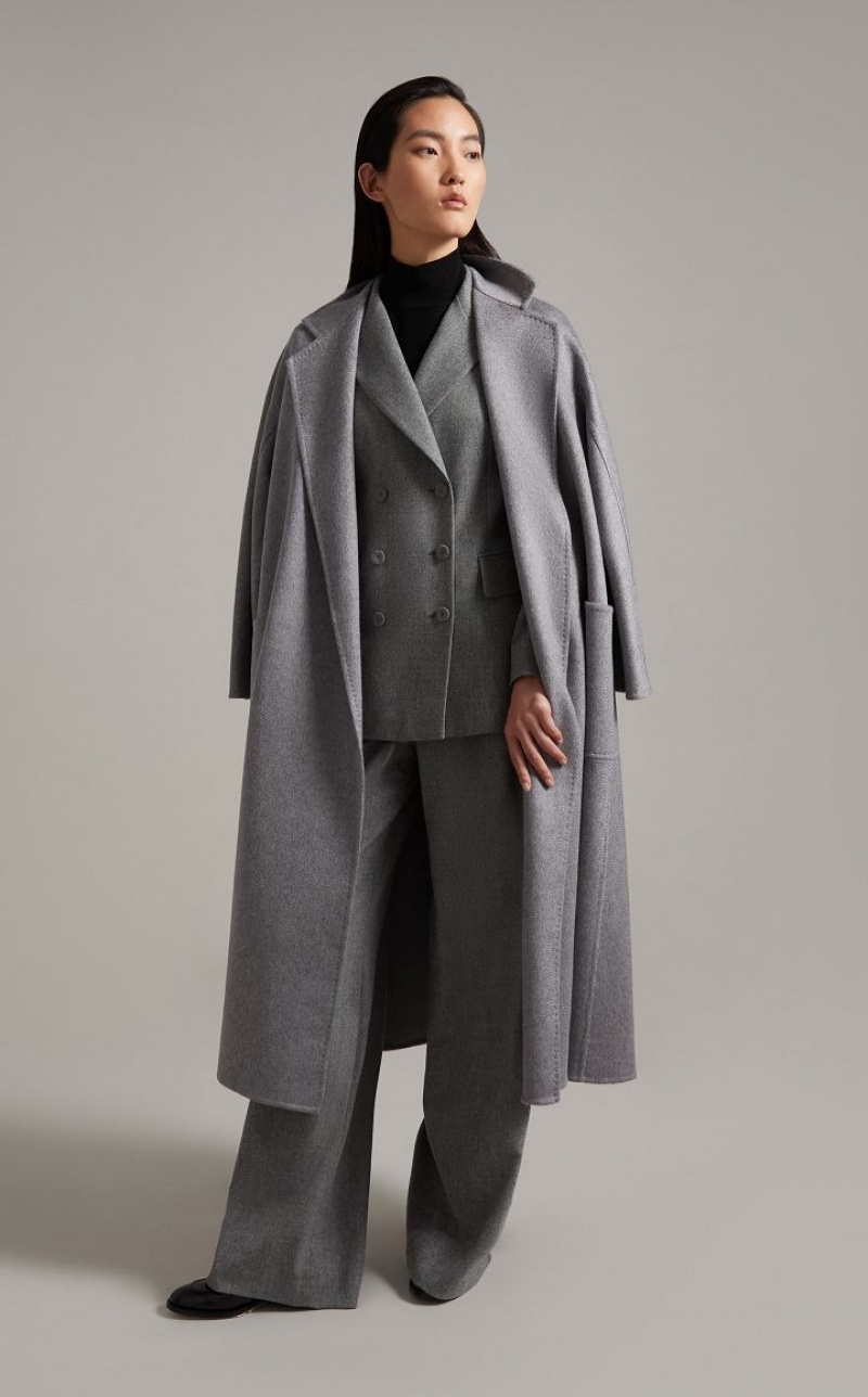 LIGHT GREY MaxMara Ludmilla Icon Coats | MMR593888