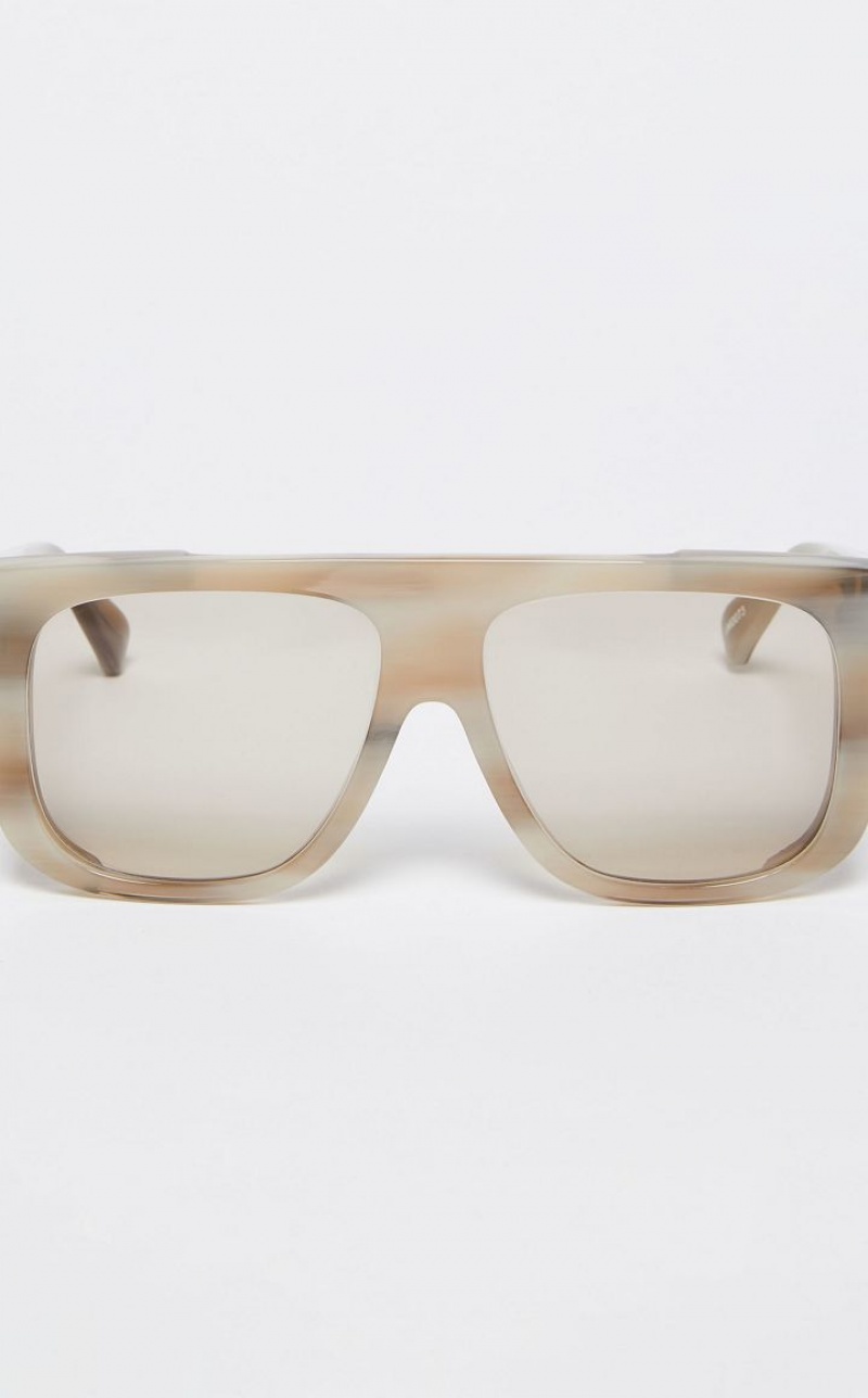 LIGHT GREY MaxMara Oversized Mask Sunglasses | MMR594305