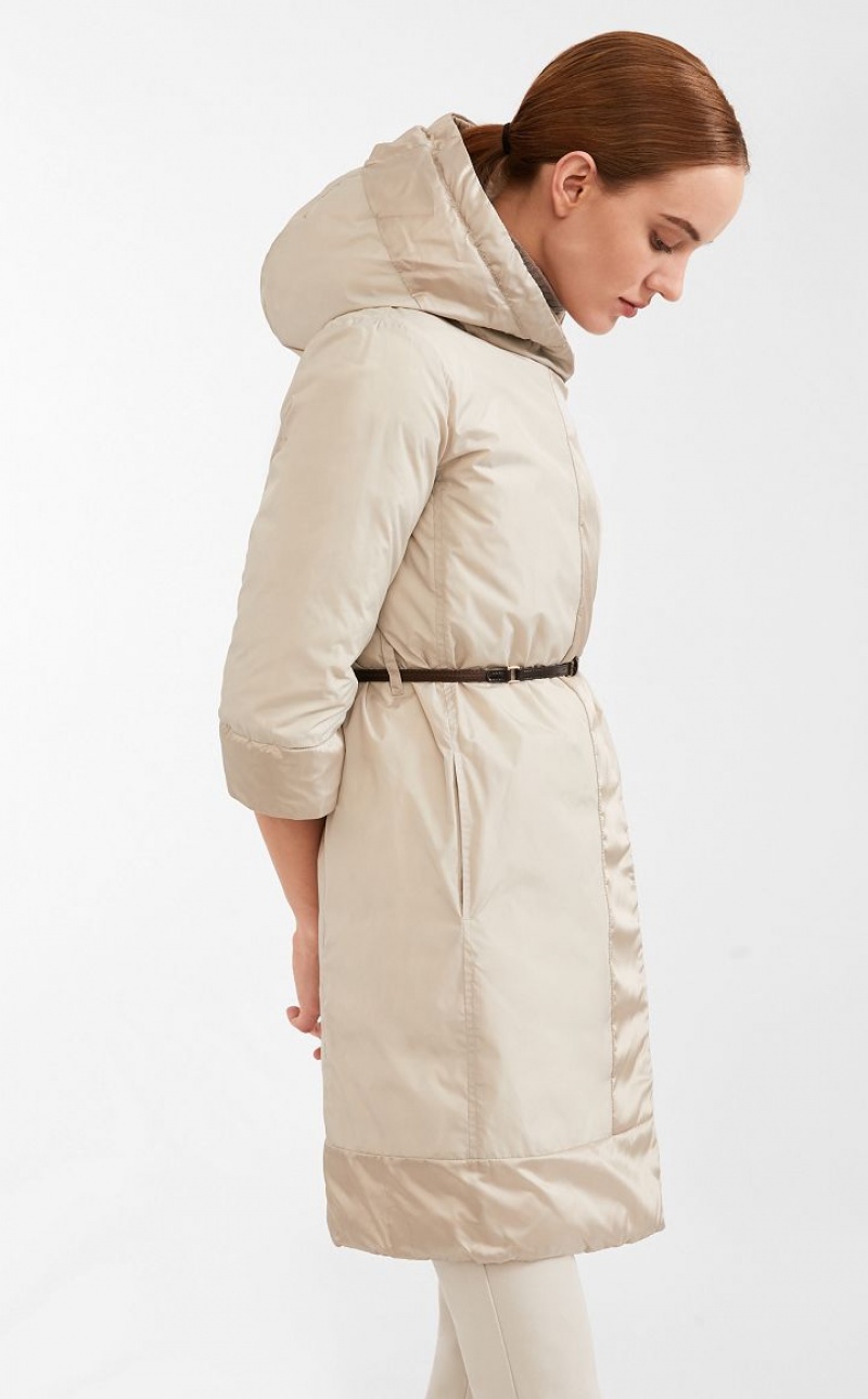 LIGHT MaxMara Reversible Down Coat In Water-resistant Satin Padded | MMR593992