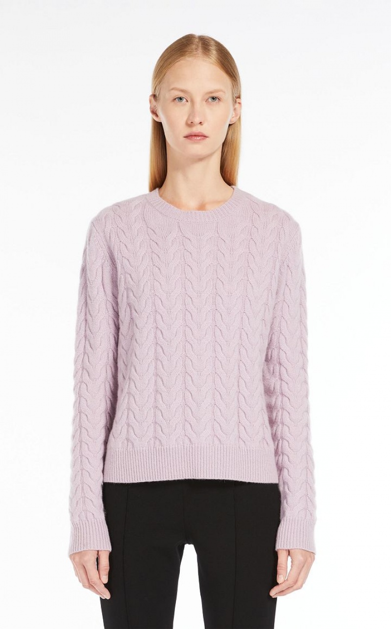 LILAC MaxMara Cable Cashmere Knitwear | MMR593420