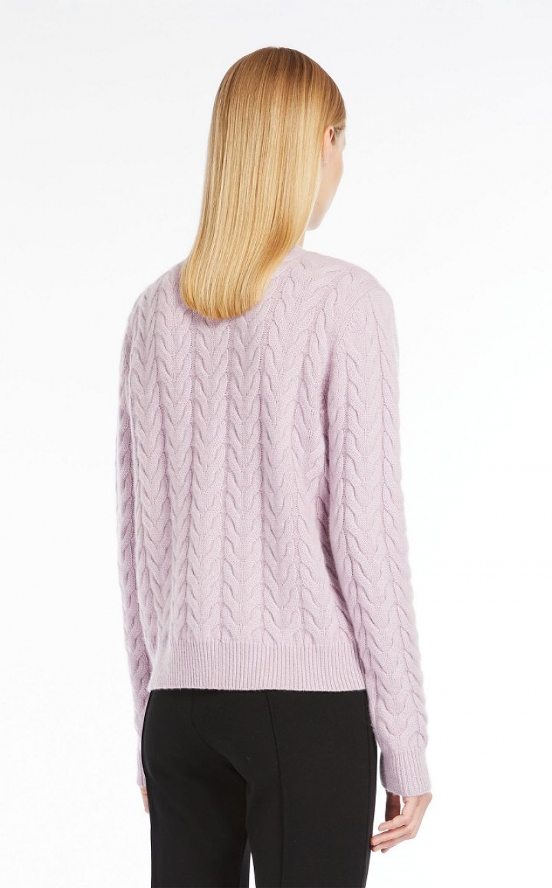 LILAC MaxMara Cable Cashmere Knitwear | MMR593420