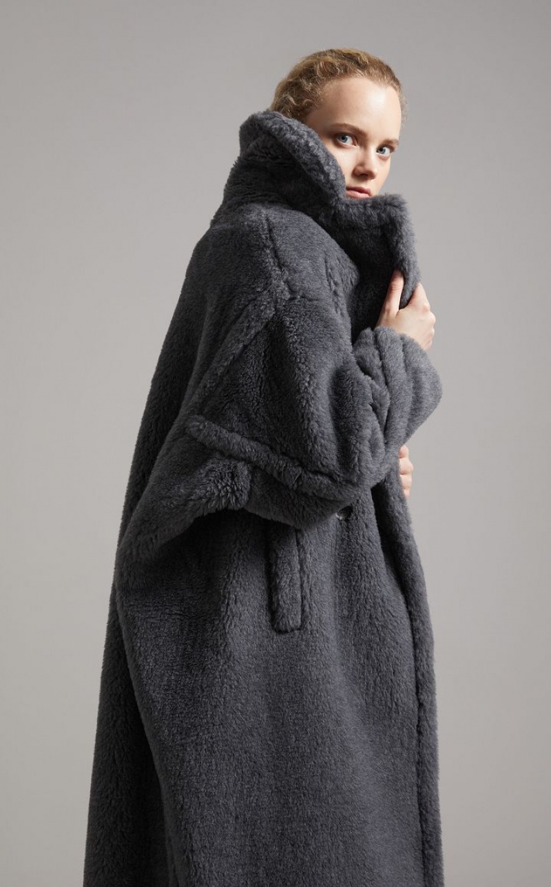 MEDIUM GREY MaxMara Teddy Bear Icon Coats | MMR593847