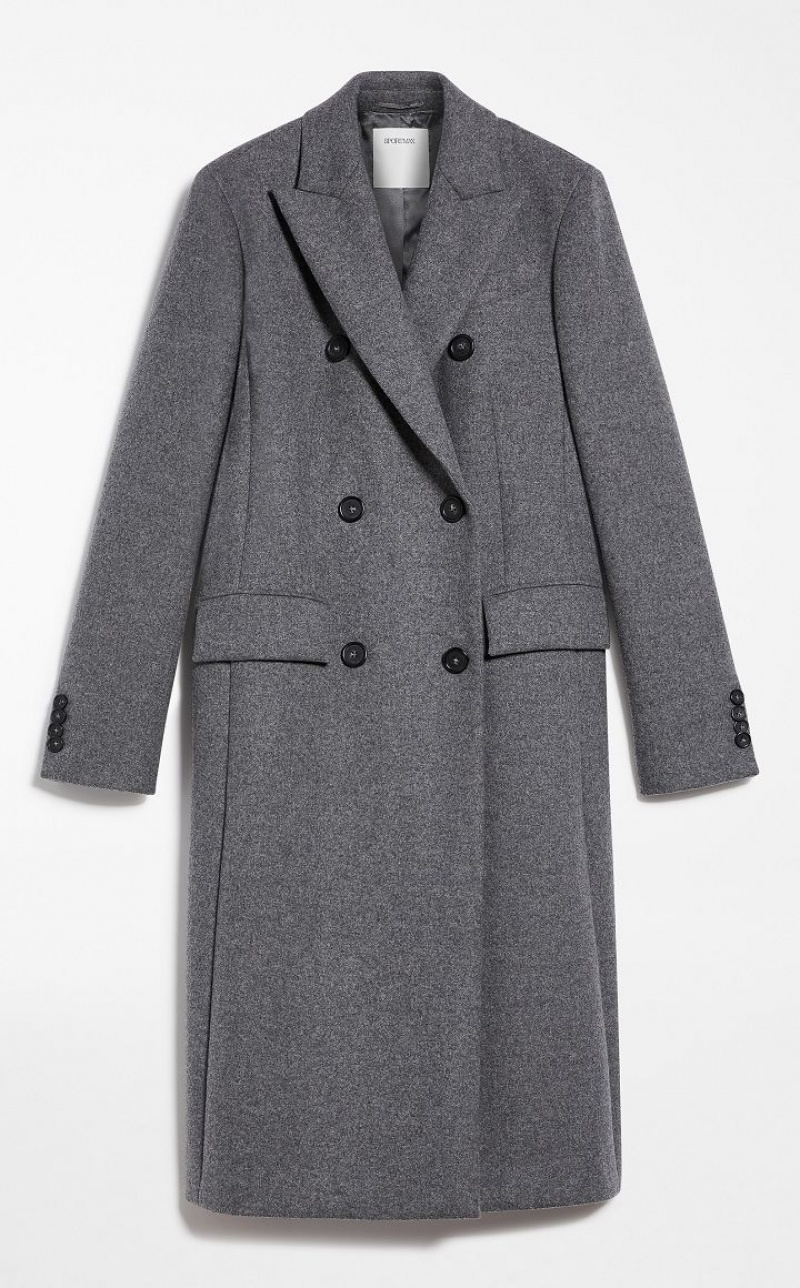 MEDIUM GREY MaxMara Wool And Cashmere Coats | MMR593848