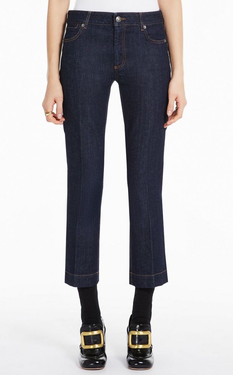 MIDNIGHTBLUE MaxMara Flared Perfect-fit Jeans | MMR593776