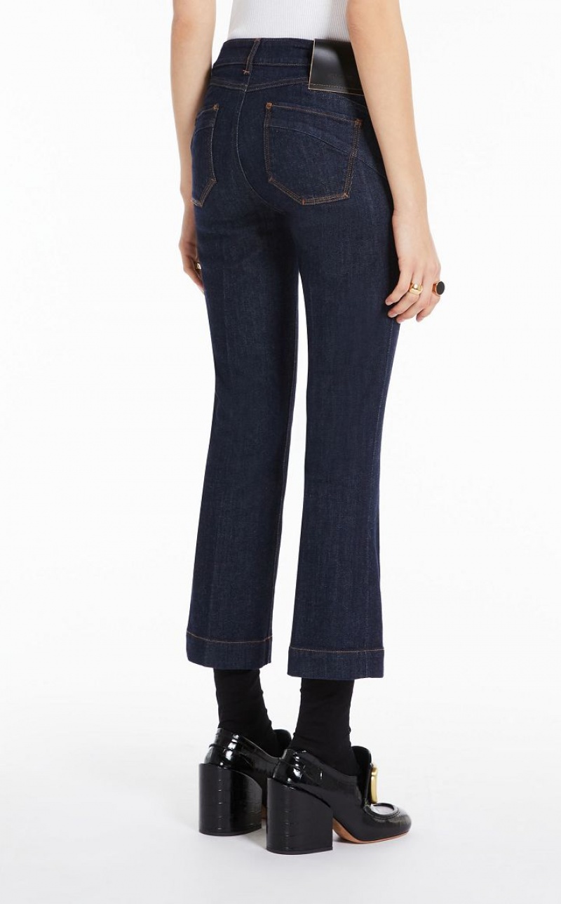 MIDNIGHTBLUE MaxMara Flared Perfect-fit Jeans | MMR593776