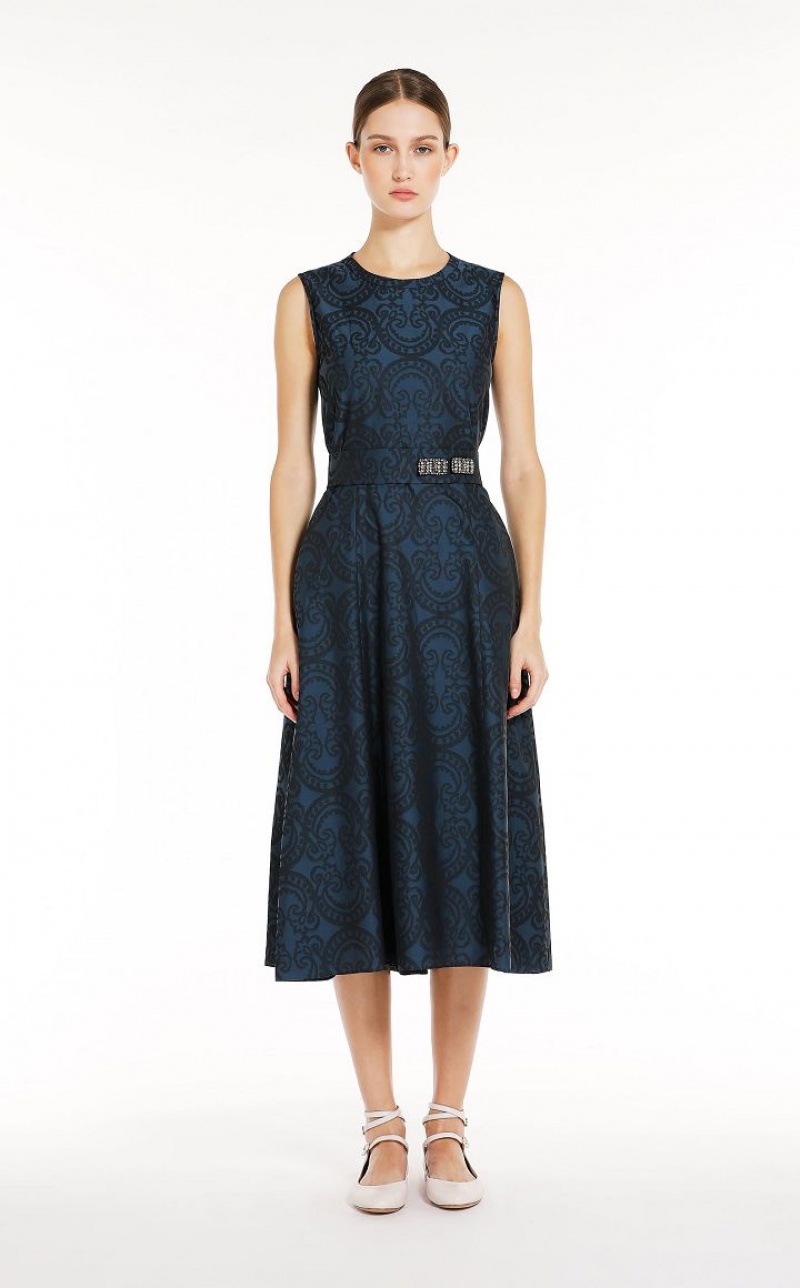 MIDNIGHTBLUE MaxMara Jacquard Dresses | MMR593285