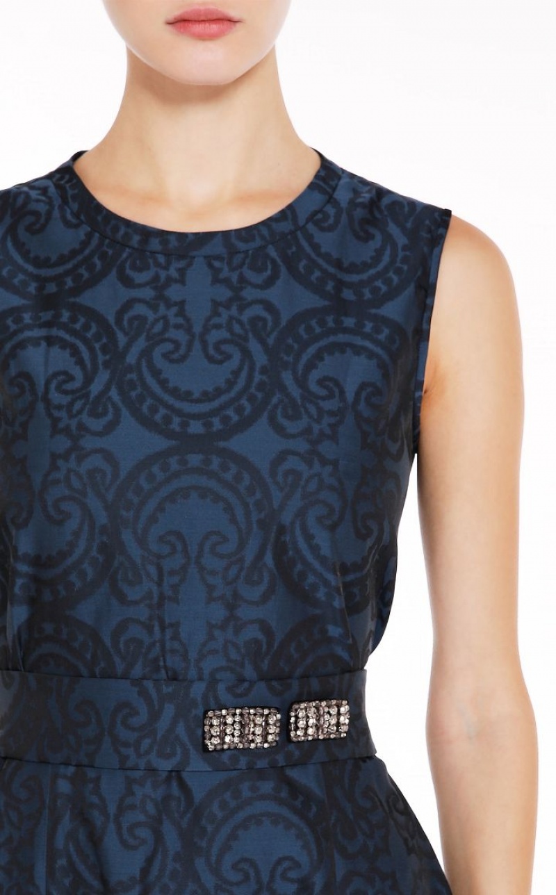 MIDNIGHTBLUE MaxMara Jacquard Dresses | MMR593285