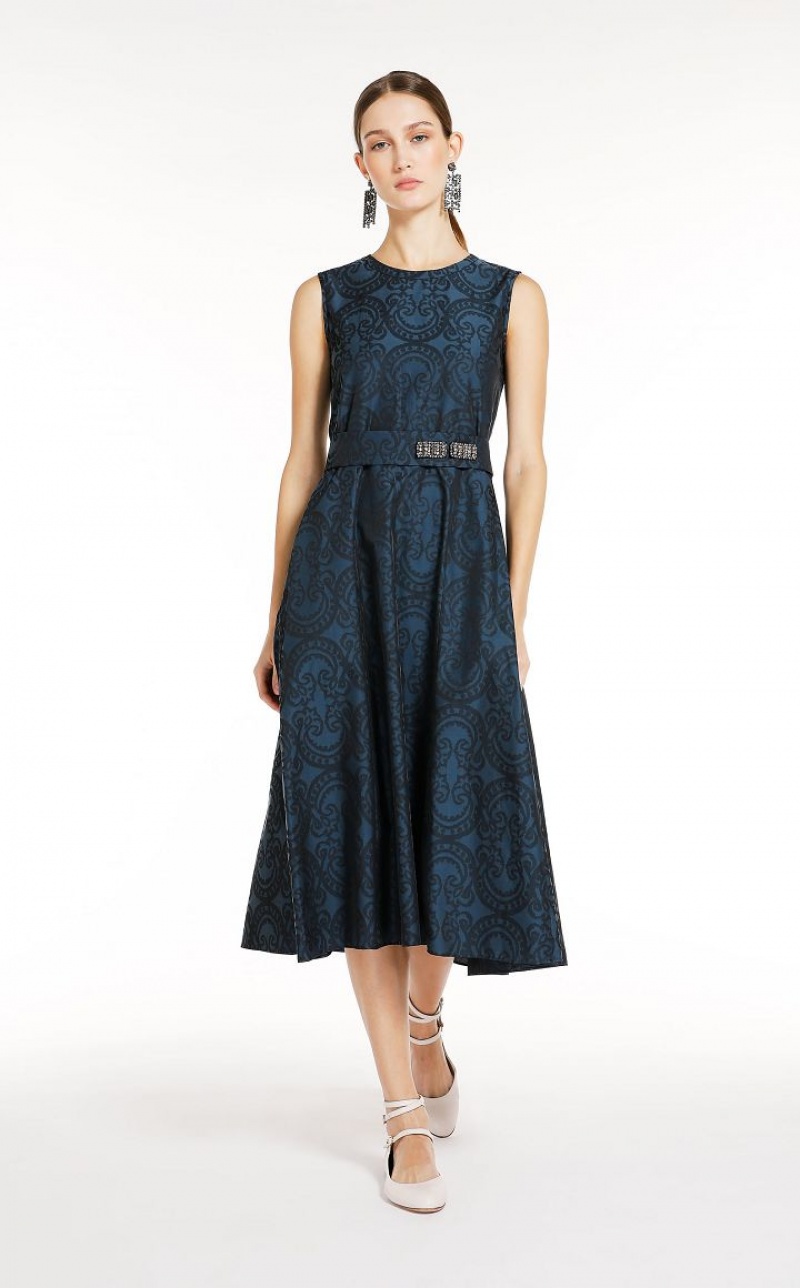 MIDNIGHTBLUE MaxMara Jacquard Dresses | MMR593285