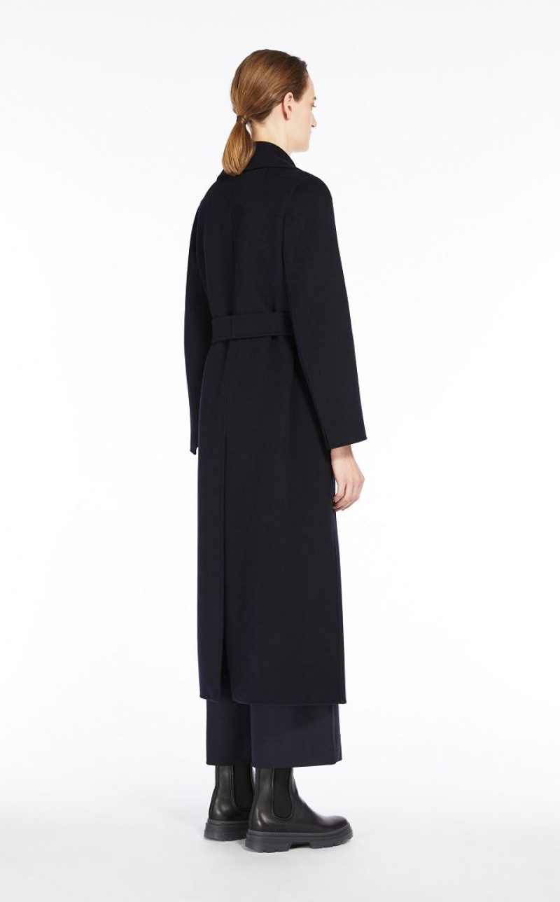 MIDNIGHTBLUE MaxMara Wool Robe-style Coats | MMR593920