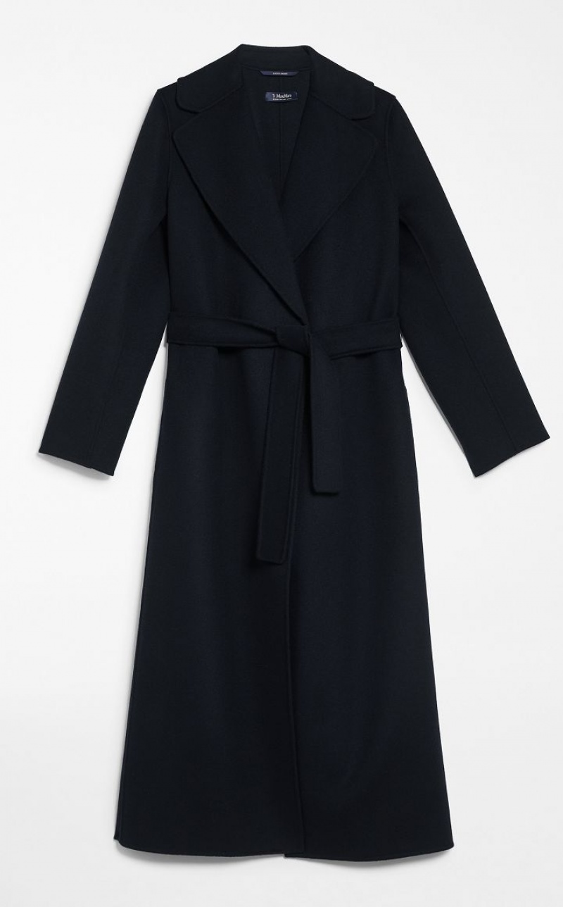 MIDNIGHTBLUE MaxMara Wool Robe-style Coats | MMR593920