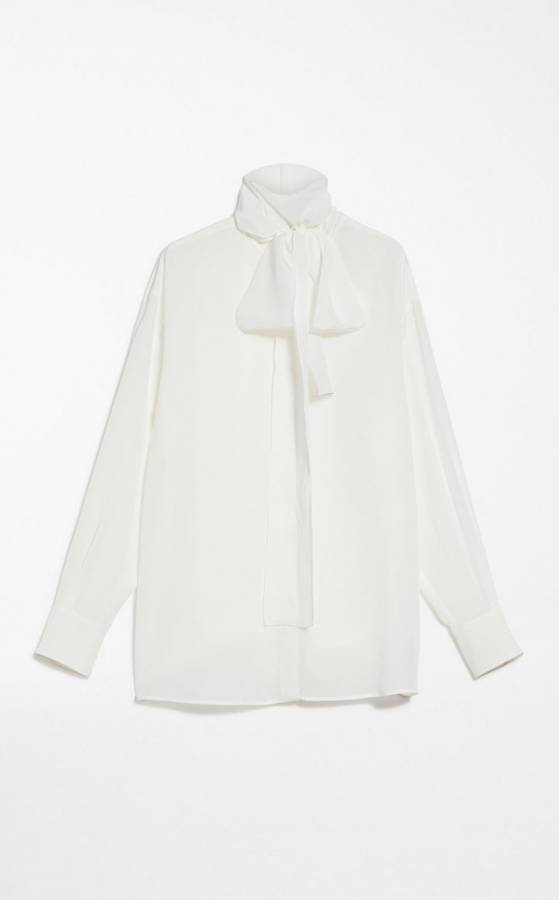 MILK MaxMara Sash-adorned Silk Blouses | MMR593568